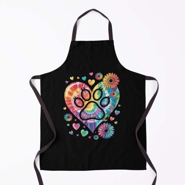 Item preview, Tie Dye Love Dog Paw Print Heart Animal Lover 15  designed and sold by InspiredFoul.