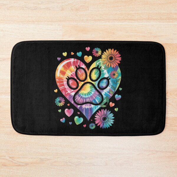 Item preview, Tie Dye Love Dog Paw Print Heart Animal Lover 15  designed and sold by InspiredFoul.