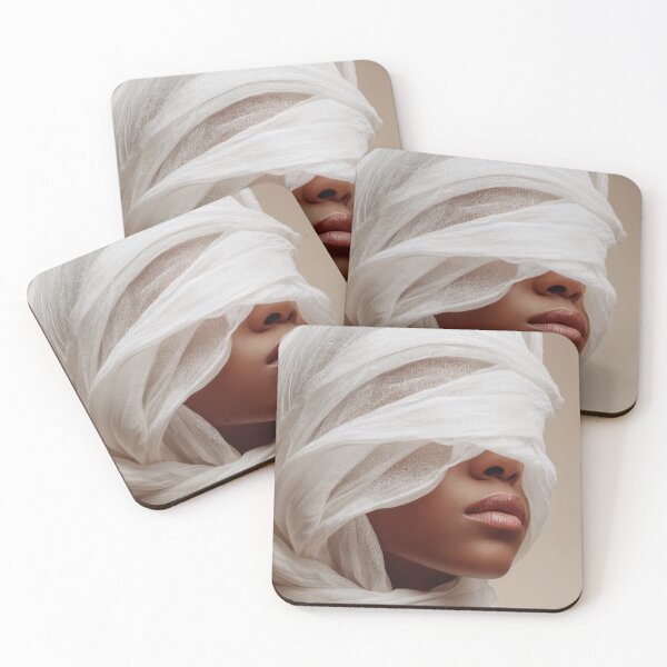 Item preview, Woman wearing a white head scarf designed and sold by anytka.