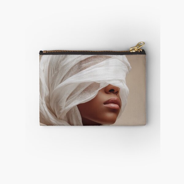 Item preview, Woman wearing a white head scarf designed and sold by anytka.