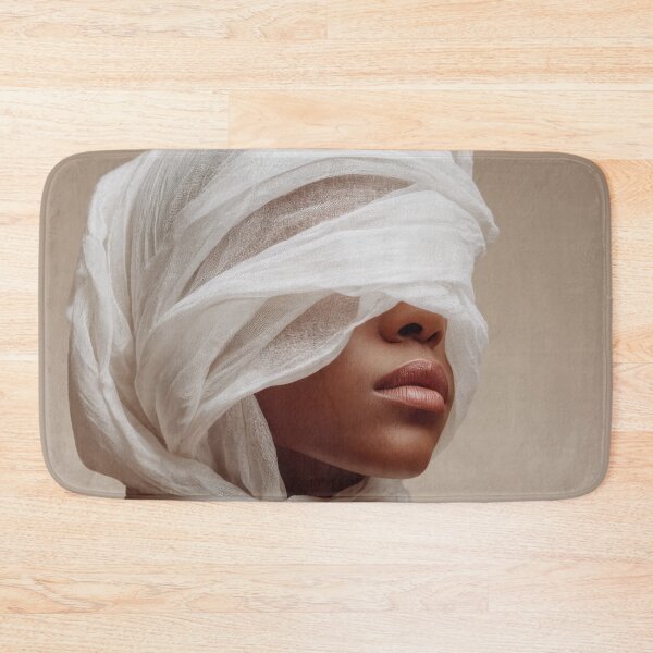 Item preview, Woman wearing a white head scarf designed and sold by anytka.