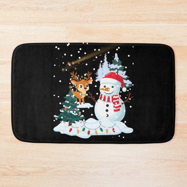 Item preview, Snowman and tiny reindeer with lights and falling stars designed and sold by DżodżoJoy.