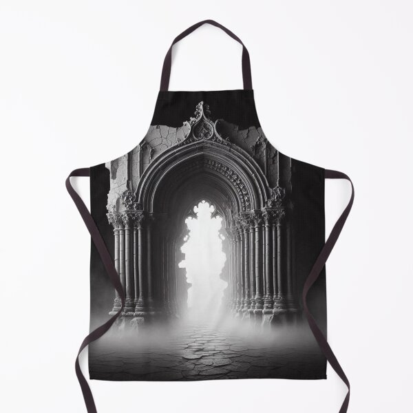 Item preview, Gothic Portal in Black & White – Dark Fine Art Architecture designed and sold by Roberta Calabrese.