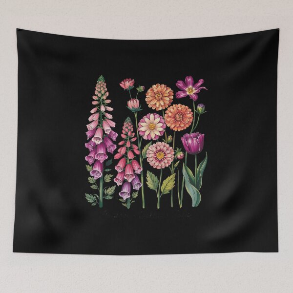 Item preview, Resist Subtle Floral Protest Foxglove Dahlia Tulip  designed and sold by MicanCuteStore.