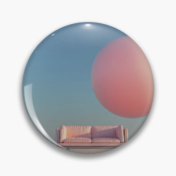 Item preview, Floating pink sphere above a couch designed and sold by anytka.