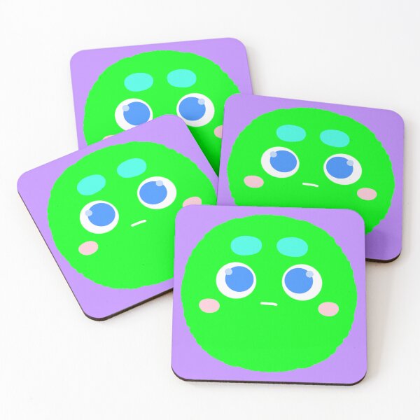 Item preview, soft green marimo moss ball with blue eyes designed and sold by luvissaya.