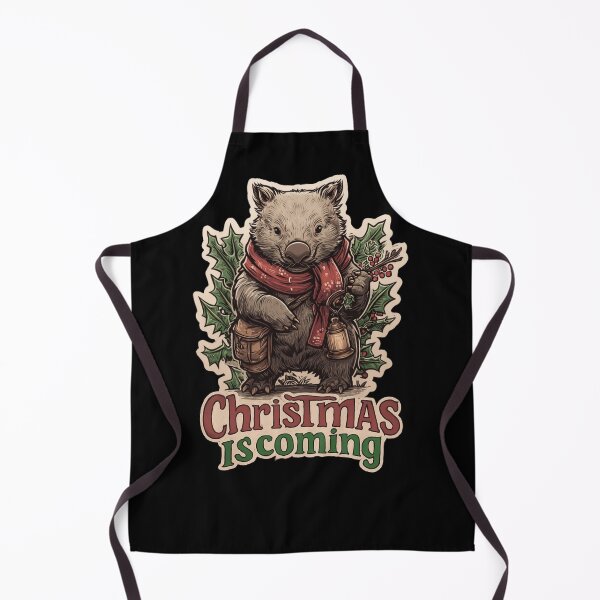 Item preview, Holiday Wombat Illustration — Christmas Is Coming Cute Critter designed and sold by KZurHTPC.