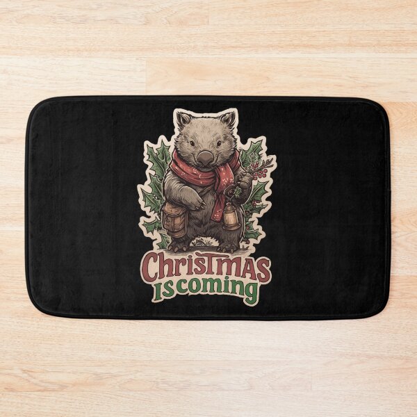 Item preview, Holiday Wombat Illustration — Christmas Is Coming Cute Critter designed and sold by KZurHTPC.
