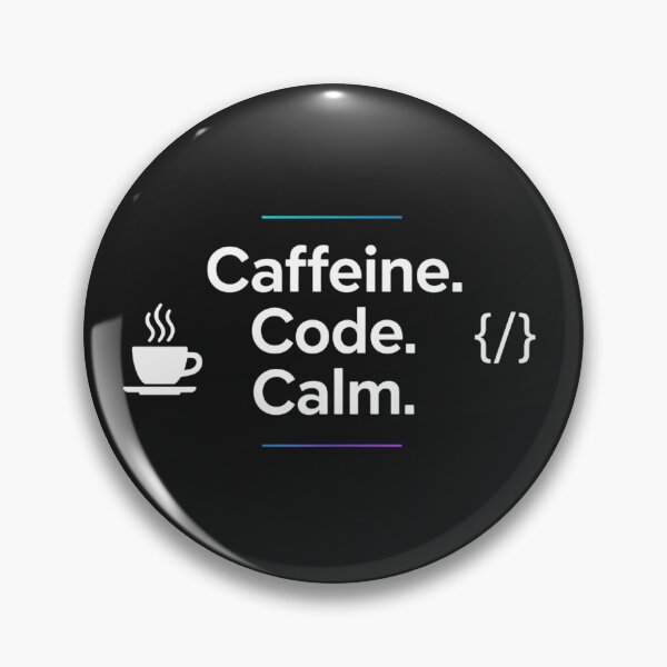 Item preview, Caffeine Code Calm – Programmer Coffee Lover Minimalist Design designed and sold by Inkspire House.