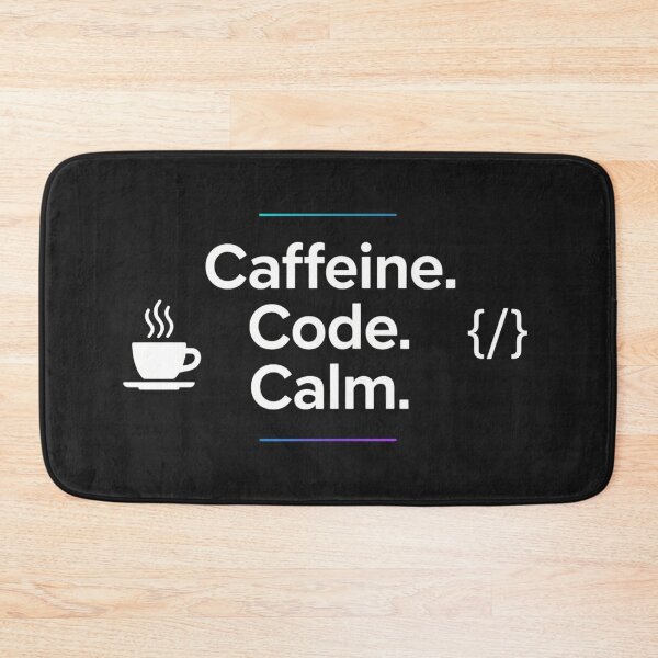 Item preview, Caffeine Code Calm – Programmer Coffee Lover Minimalist Design designed and sold by Inkspire House.