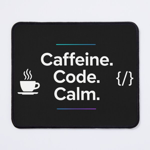 Item preview, Caffeine Code Calm – Programmer Coffee Lover Minimalist Design designed and sold by Inkspire House.