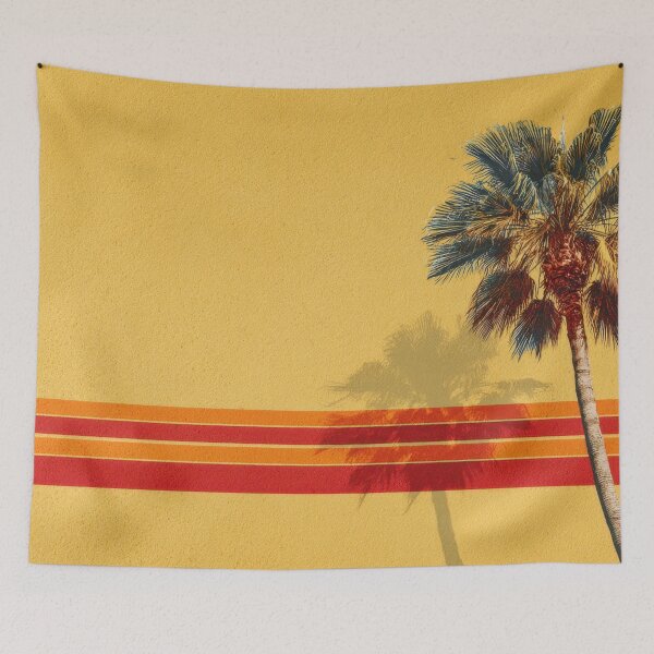 Item preview, Bright palm tree against yellow wall designed and sold by anytka.
