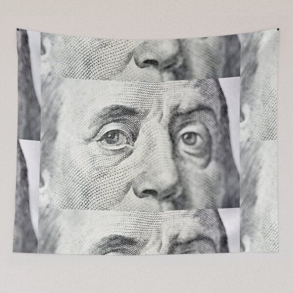 Item preview, Close-up of Benjamin Franklin's eye on the hundred dollar bill. Original photography. designed and sold by studio838.