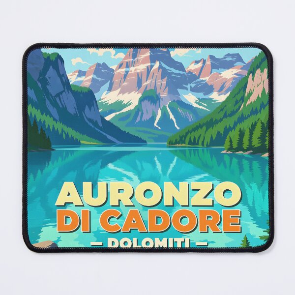 Item preview, Auronzo di Cadore, Italy: Vintage-Style Painterly Travel Poster designed and sold by LSVart.