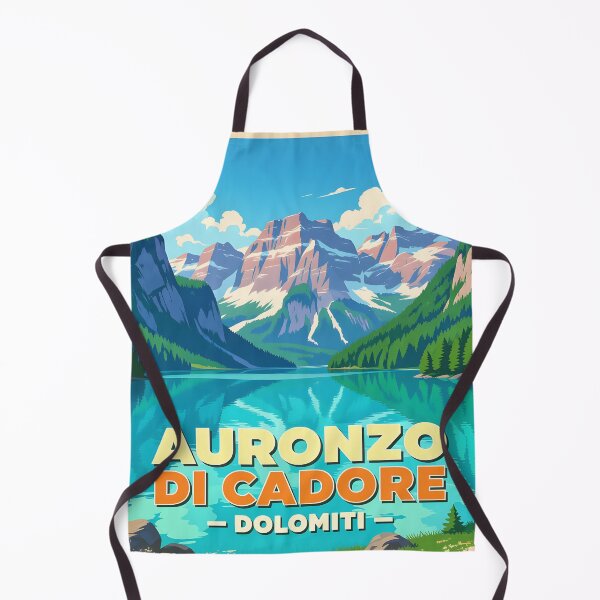 Item preview, Auronzo di Cadore, Italy: Vintage-Style Painterly Travel Poster designed and sold by LSVart.