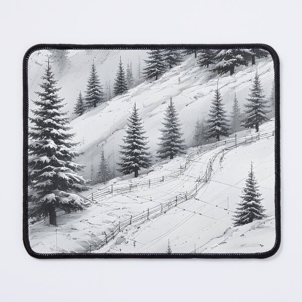 Item preview, Winter landscape with snow-covered trees and path designed and sold by Mianku | Für das Leben.