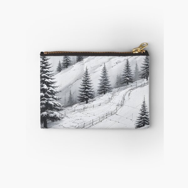 Item preview, Winter landscape with snow-covered trees and path designed and sold by Mianku | Für das Leben.