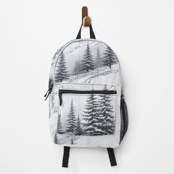 Item preview, Winter landscape with snow-covered trees and path designed and sold by Mianku | Für das Leben.