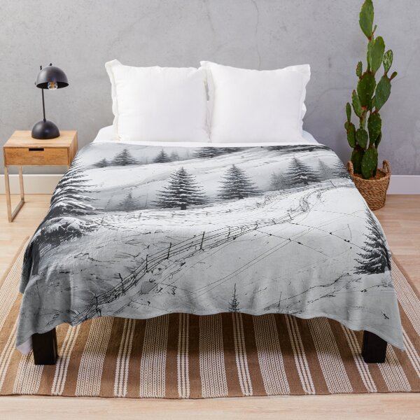 Item preview, Winter landscape with snow-covered trees and path designed and sold by Mianku | Für das Leben.