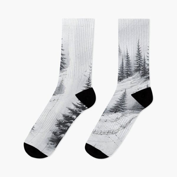 Item preview, Winter landscape with snow-covered trees and path designed and sold by Mianku | Für das Leben.