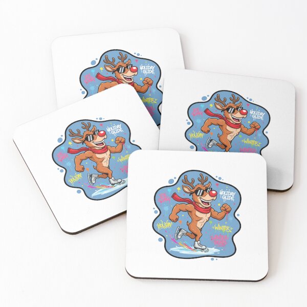 Item preview, Ice Skating Reindeer – Holiday Glide Athletic Christmas Comic designed and sold by MiszungART.
