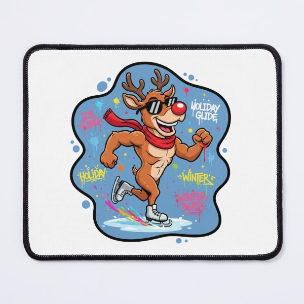 Item preview, Ice Skating Reindeer – Holiday Glide Athletic Christmas Comic designed and sold by MiszungART.