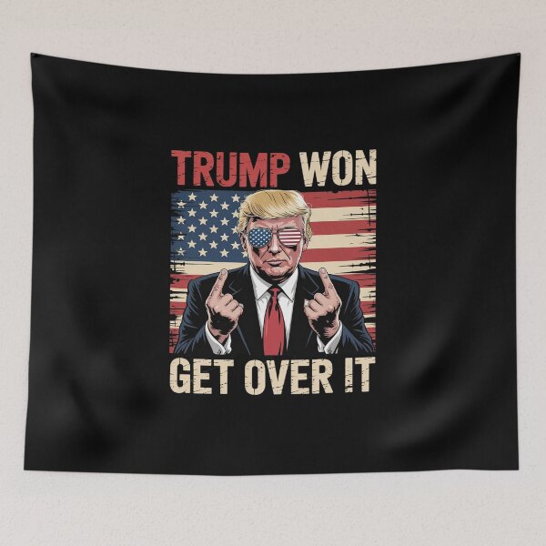 Item preview, Trump Won Get Over It Patriotic Pro Trump Anti kamala  designed and sold by MicanCuteStore.