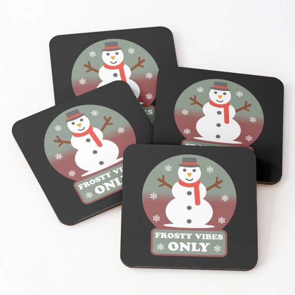 Item preview, Frosty Vibes Only - Winter Snowman Christmas Holiday Cheer designed and sold by Shape Snip Studio.