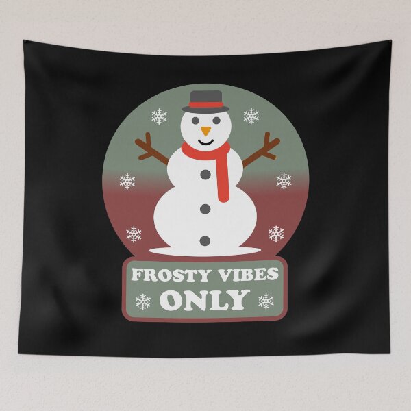 Item preview, Frosty Vibes Only - Winter Snowman Christmas Holiday Cheer designed and sold by Shape Snip Studio.