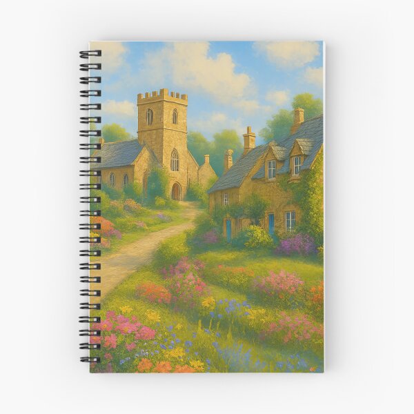 Item preview, Peaceful Village Pathway in Full Summer Bloom designed and sold by ArtComixHaven.