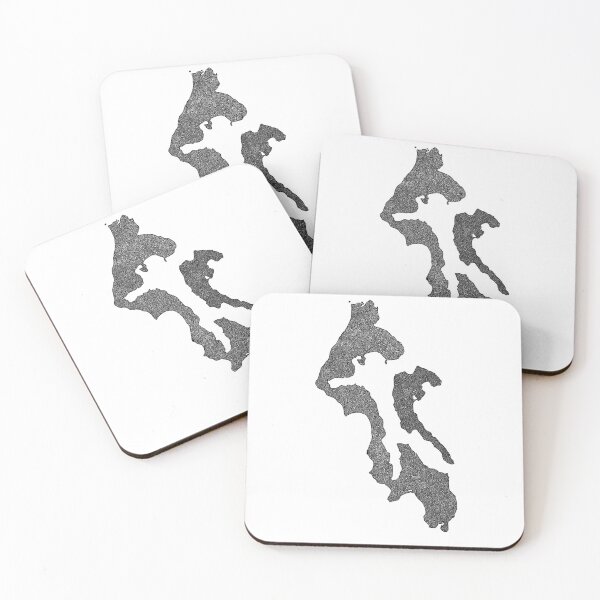 Item preview, Whidbey Island, Island County Map Design designed and sold by Naoswestvillage.