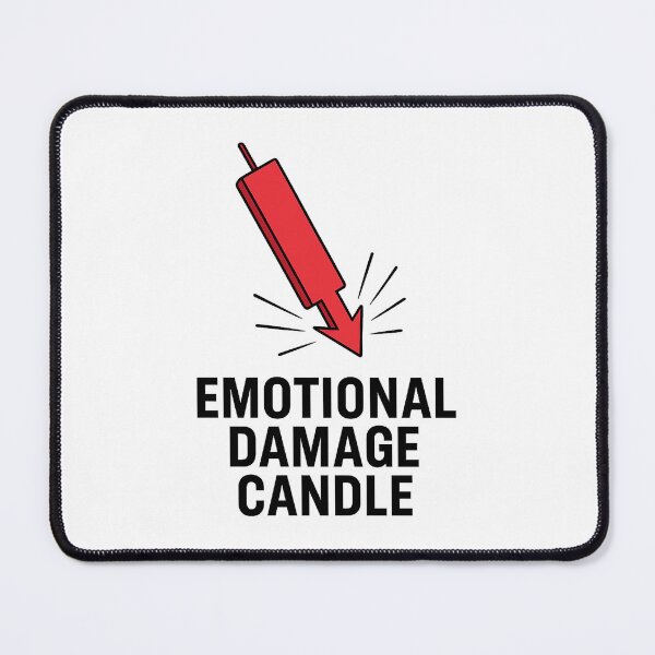 Item preview, Emotional Damage Candle – Oversized Trader Pain Graphic designed and sold by techy-rrr.