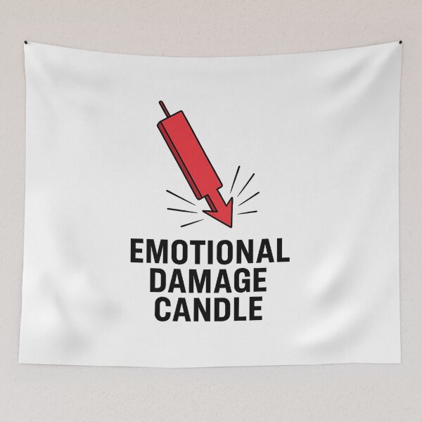 Item preview, Emotional Damage Candle – Oversized Trader Pain Graphic designed and sold by techy-rrr.