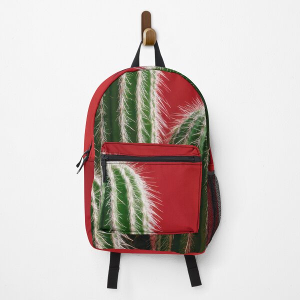 Item preview, Green striped cactus on red designed and sold by anytka.