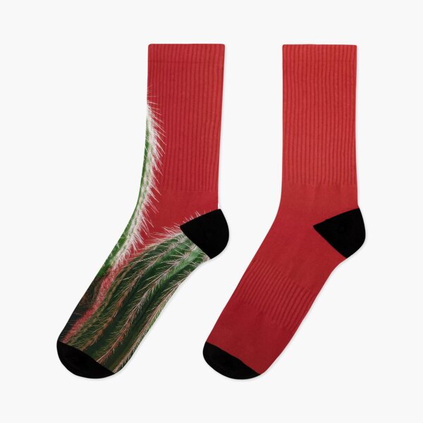Item preview, Green striped cactus on red designed and sold by anytka.