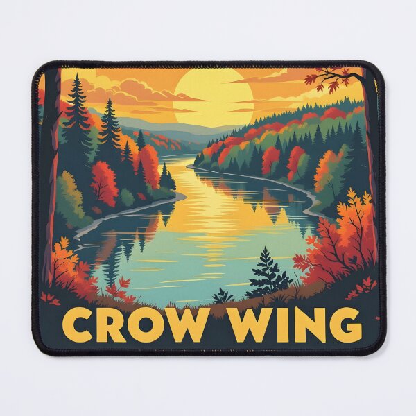 Item preview, Crow Wing River, Minnesota: Vintage-Style Painterly Travel Poster designed and sold by LSVart.