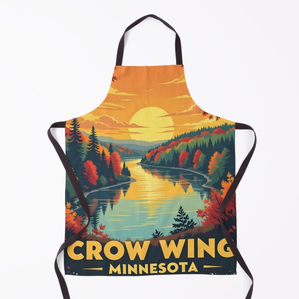 Item preview, Crow Wing River, Minnesota: Vintage-Style Painterly Travel Poster designed and sold by LSVart.