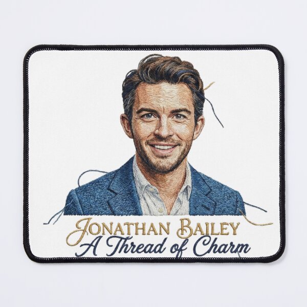 Item preview, Jonathan Bailey "A Thread of Charm" – Realistic Embroidery Art Style designed and sold by Gurjeetpixelart.