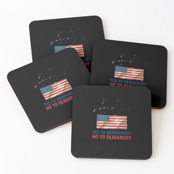 Item preview, Yes Democracy No Oligarchy DOGE Pro America Flag Anti Trump  designed and sold by MathisBellanger.