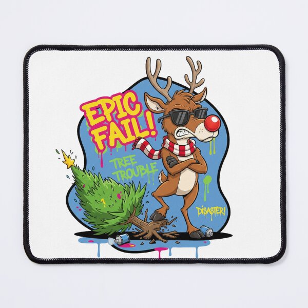 Item preview, Epic Fail Reindeer – Christmas Tree Disaster Comic Artwork designed and sold by MiszungART.
