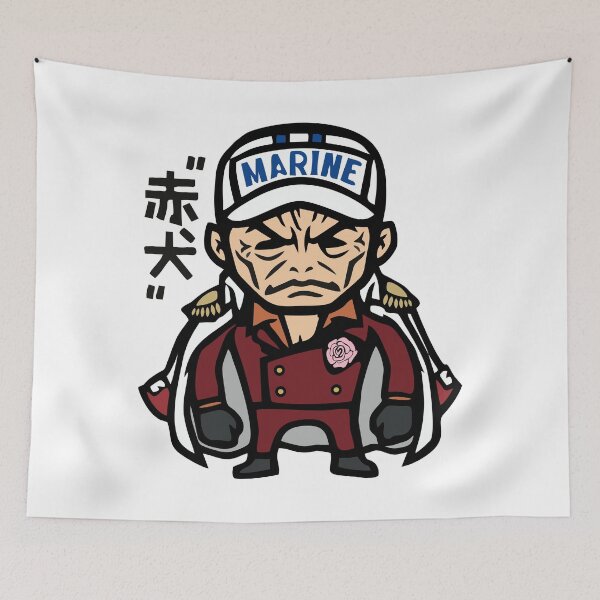 Item preview, admiral akainu sakazuki kanji funny sticker one piece designed and sold by Weelbein9.