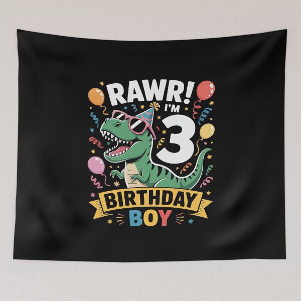 Item preview, 3 Year Old Boy 3rd Birthday Boy T Rex Dinosaur  designed and sold by MathisBellanger.