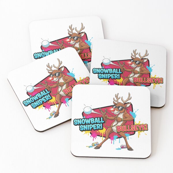 Item preview, Snowball Sniper Reindeer – Bullseye Winter Battle Comic Art designed and sold by MiszungART.