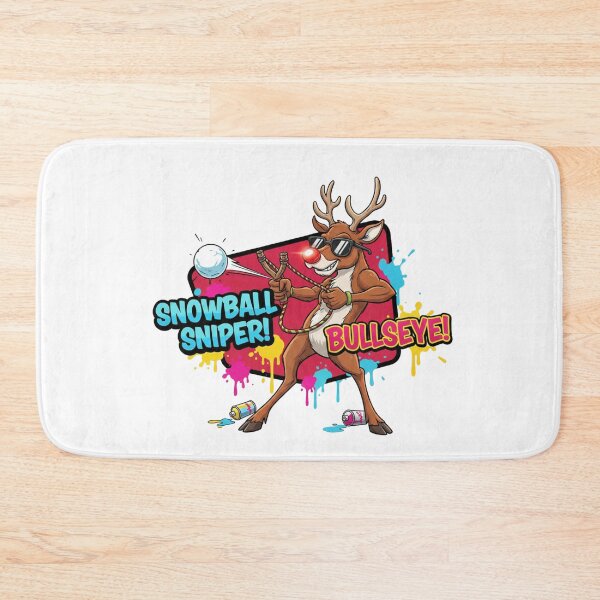 Item preview, Snowball Sniper Reindeer – Bullseye Winter Battle Comic Art designed and sold by MiszungART.