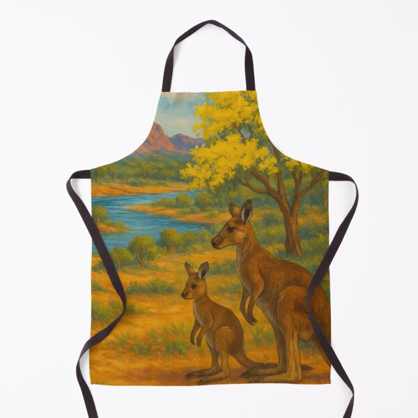 Item preview, Kangaroos Resting in a Colourful Outback Valley designed and sold by ArtComixHaven.