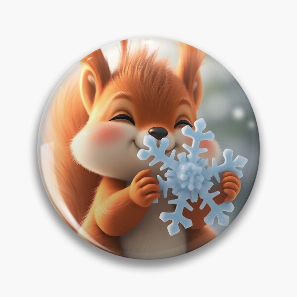 Item preview, cute squirrel playing with snowflake designed and sold by Nikoleta Vukovic.