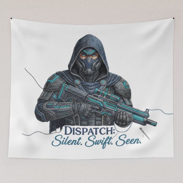 Item preview, Dispatch Game Character – Embroidered Tactical Stealth Art, Silent, Swift, Seen: Dispatch Game Opera designed and sold by Gurjeetpixelart.