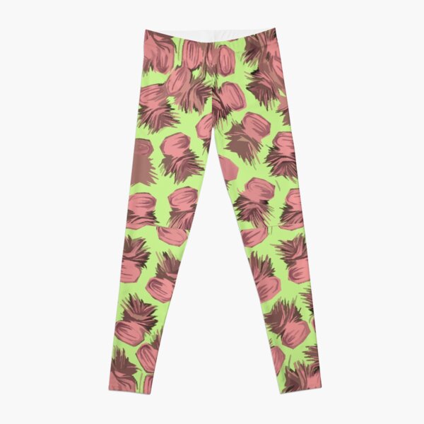 SPIRALIZED PINEAPPLE POP ART| LIGHT GREEN | PASSIONATE BLUSH PINK Leggings