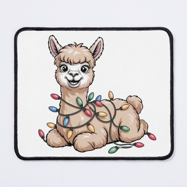 Item preview, Cute Alpaca Christmas Lights Illustration designed and sold by PeteLawliiet.