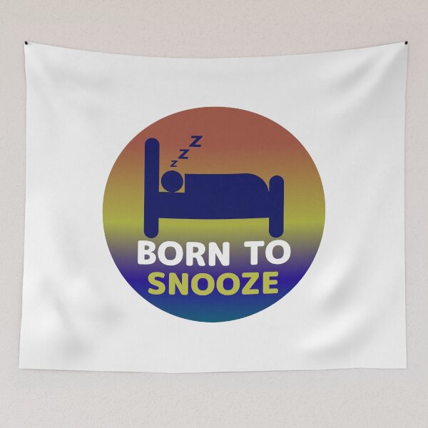 Item preview, Born to Snooze - Funny Sleep Lover Phrase designed and sold by Shape Snip Studio.